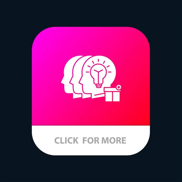 Pomysł, udział, transfer, personel przycisk aplikacji mobilnej. Android i iOS — Wektor stockowy