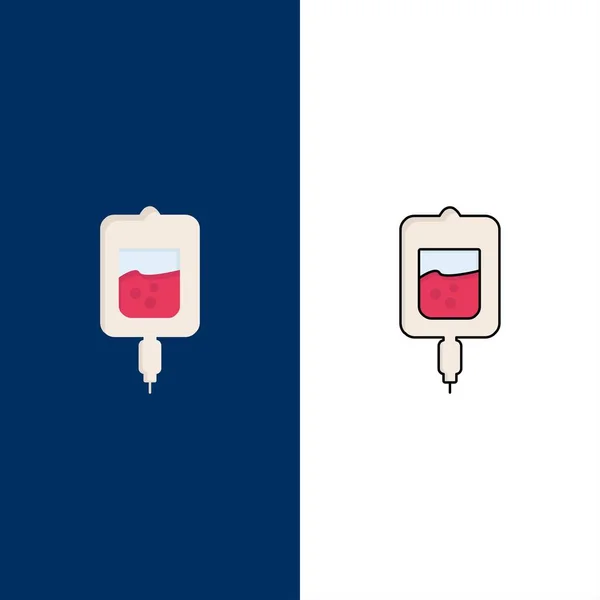 Krew Badanie Badanie Cukru Próbki Płaski Kolor Ikona Wektor — Wektor stockowy