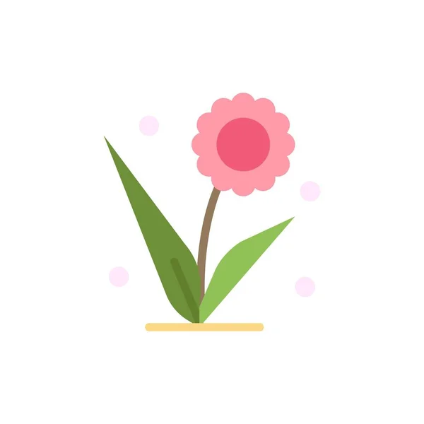 Flora, Floral, Flor, Naturaleza, Primavera Icono de Color Plano. Vector i — Vector de stock