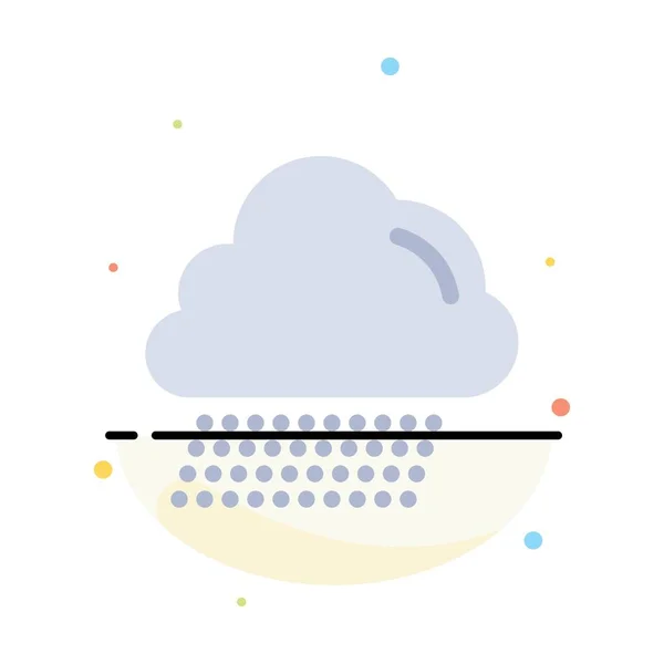 Chmura, deszcz, Kanada streszczenie płaski kolor ikona szablon — Wektor stockowy