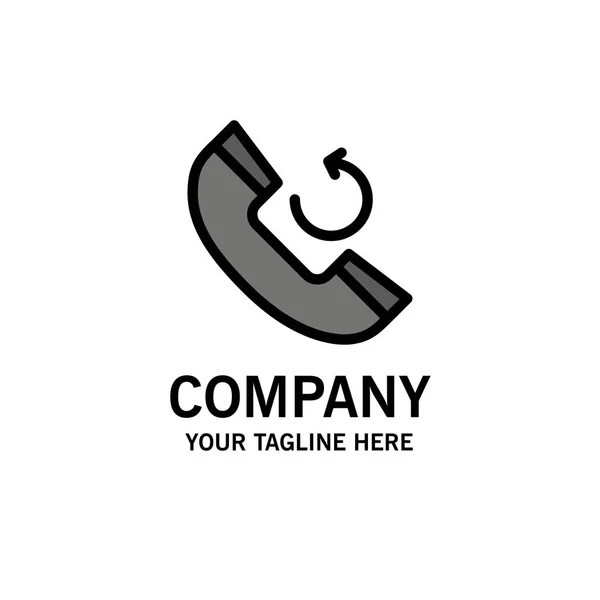 Llamada, teléfono, Callback Business Logo Template. Color plano — Vector de stock