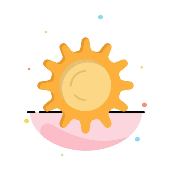 Sun, Day, Light Business Logo Template. Flat Color — Stock Vector