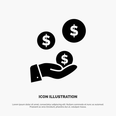 teknoloji Sanayi, El, Dolar, Sanayi katı Gph Icon vektör