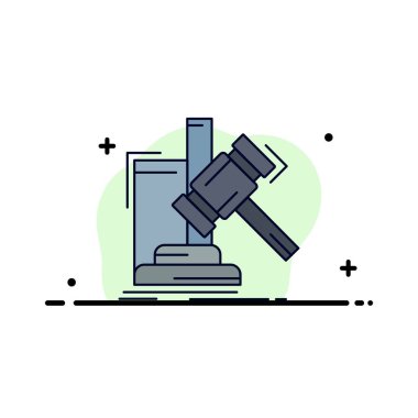 Müzayede, Gavel, çekiç, yargı, hukuk düz renk simge vektör