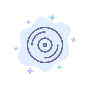 Cd, Dvd, Soyut Bulut Arka Plan Studio Blue Icon