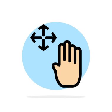 El, El İmleci, Yukarı, Hold Abstract Circle Arka Plan Düz colo