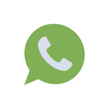 Uygulama, Sohbet, Telefon, Watts App Düz Renk Simgesi. Vektör simgesi ba