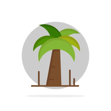 Palmiye, Ağaç, Brezilya Soyut Daire Arka Plan Düz renk Simgesi