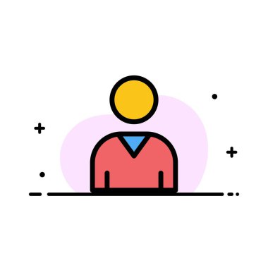 Avatar, Arayüz, Kullanıcı İşletmesi Düz Satırı Simge Vektörü B