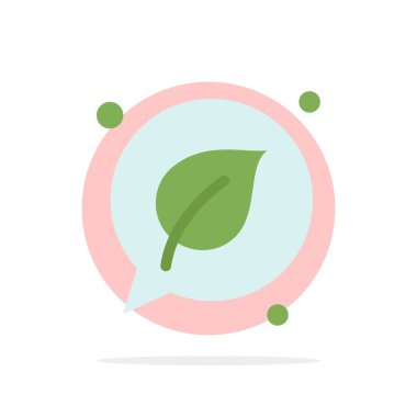 Sohbet, Yeşil, Yaprak, Soyut Daire Arka Plan Düz renk Ic Kaydet