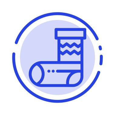 Kutlama, Noel, Şenlik, Hediye Mavi Noktalı Çizgi Ic