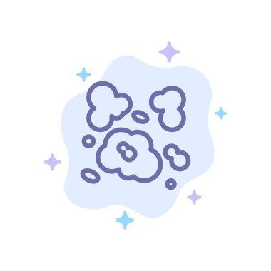 Hava, Toz, Çevre, Kirlilik Mavi Simge Soyut Bulut Ba