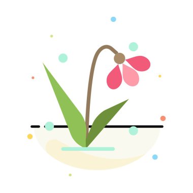 Dekorasyon, Paskalya, bitki, lale soyut düz renk simge Templa