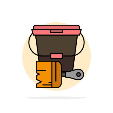 Boya, Kova, Renk, Fırça Soyut Daire Arka Plan Düz colo