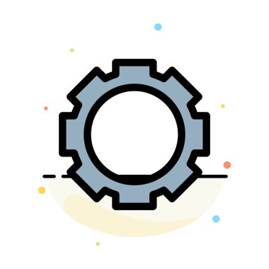 Dişli, Ayar, Instagram Soyut Düz Renk Simgesi Şablonu