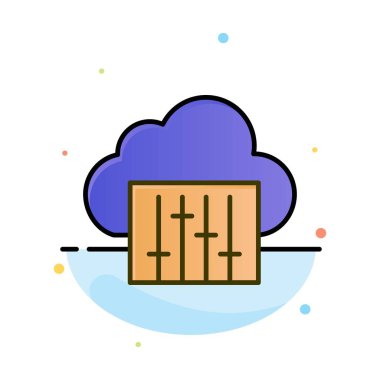 Bulut, Bağlantı, Müzik, Ses Soyut Düz Renk Şablonu