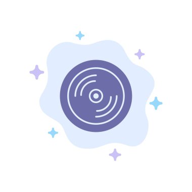 Cd, Dvd, Disk, Soyut Bulut Arka Plan Eğitim Mavi Simge