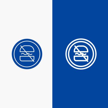 Yasaklı, Yasaklı, Diyet, Diyet, Hızlı Hat ve Katı Sembol Mavi 