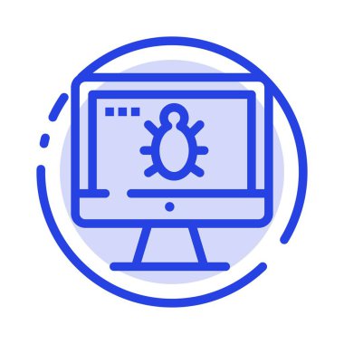 Monitör, Hata, Ekran, Güvenlik Mavi Noktalı Satır Simgesi