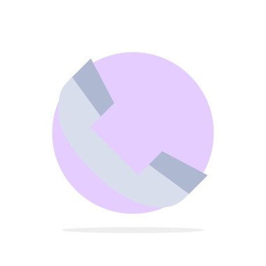 Arama, Telefon, Zil, Telefon Soyut Daire Arka Plan Düz col