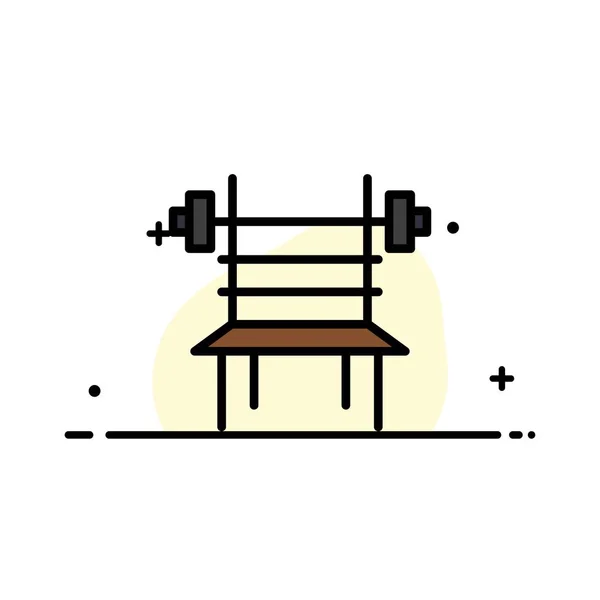 Balance, Dumbbell, Fitness, Gym, Machine  Business Flat Line Fil — Stock Vector