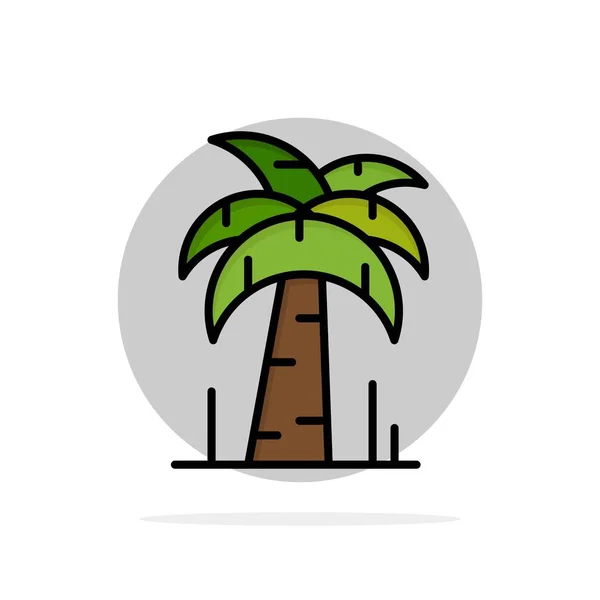 Palm, Tree, Brazílie abstraktní kruh pozadí barva ikona — Stockový vektor