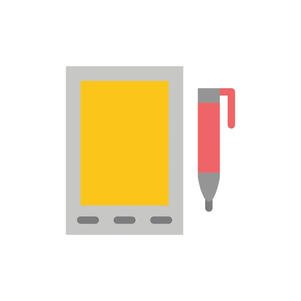 Mobilní, buňka, tužka, Barevná ikona návrhu ploché barvy. Vektorové ikony nepřekoná — Stockový vektor