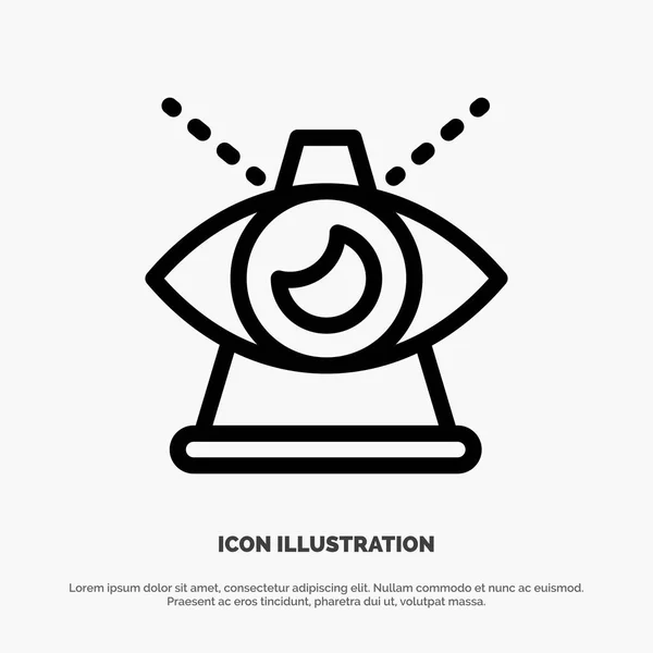 Negocio, Ojo, Moderno, De, Providence Line Icon Vector — Vector de stock