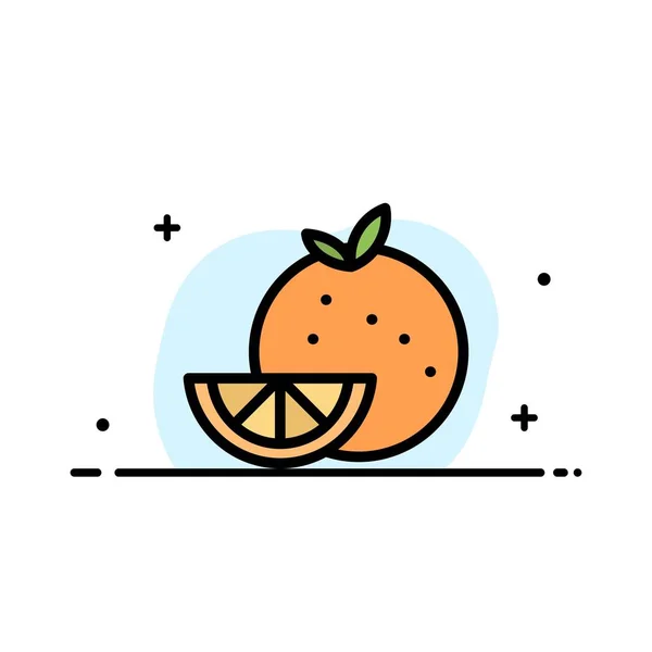 Apelsin, mat, frukt, Madrigal Business flat linje fylld Icon ve — Stock vektor