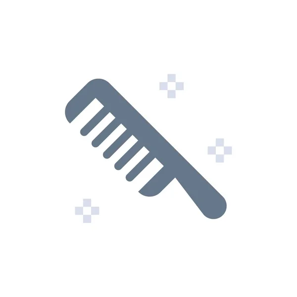 Brush, Comb, Cosmetic, Clean  Flat Color Icon. Vector icon banne — Stock Vector