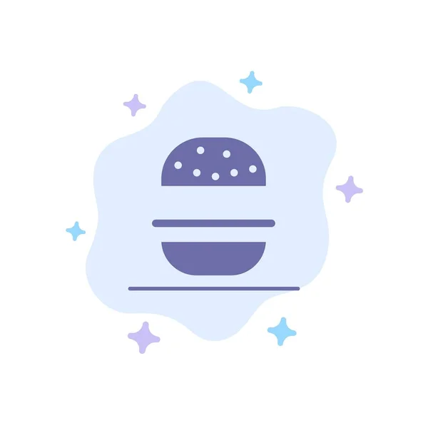 Burger, Eat, American, Usa Blue Icon on Abstract Cloud Backgroun — Stock Vector