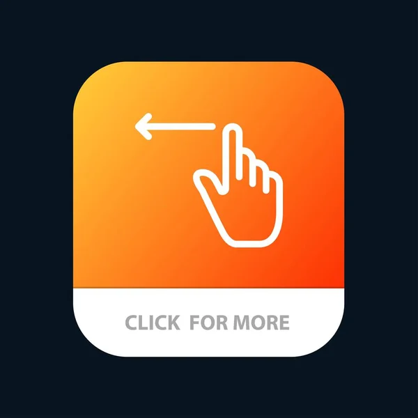 Finger, Gesten, Hand, linke App-Taste. Android und iOS — Stockvektor