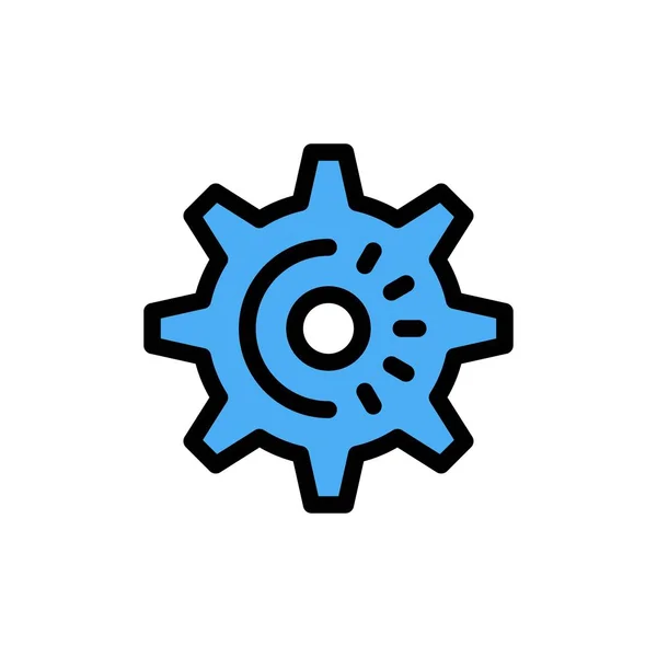 Cog Engranaje Ajuste Idea Icono Color Plano Banner Icono Vectorial — Archivo Imágenes Vectoriales