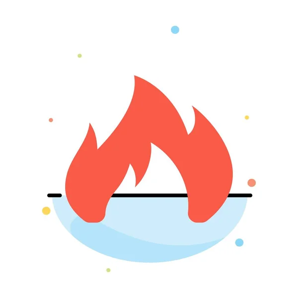 Brand, Verwarming, open haard, Spark abstract vlakke kleur icon Templat — Stockvector