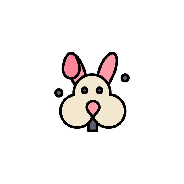 Hase, Ostern, Hase Business-Logo-Vorlage. flache Farbe — Stockvektor