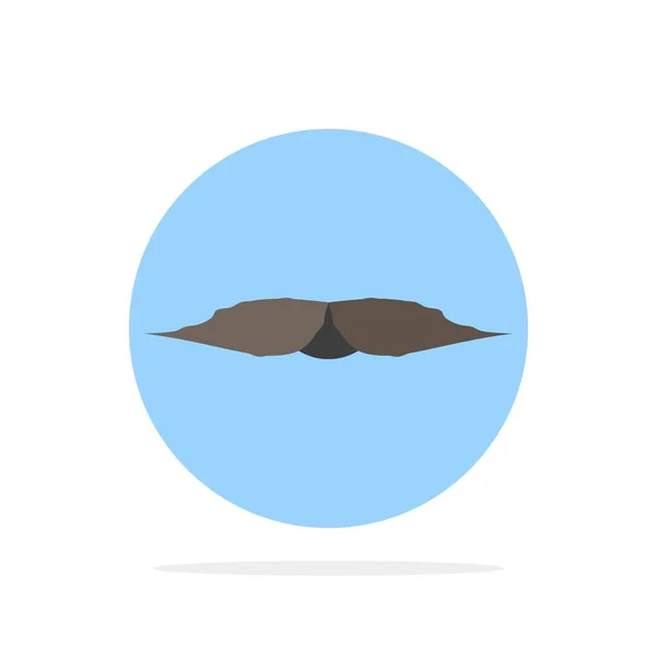 Moustache, Hipster, movember, homme, homme Flat Color Icon Vector — Image vectorielle