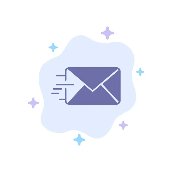 E-mail, levél, üzenet kék Icon az absztrakt Cloud háttér — Stock Vector