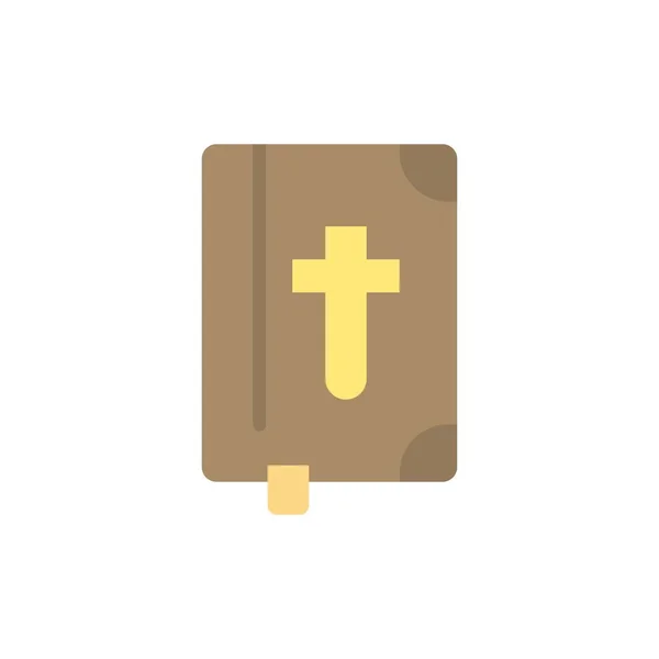 Livre, Bible, Pâques, Icône de couleur plate de vacances. Icône vectorielle banne — Image vectorielle
