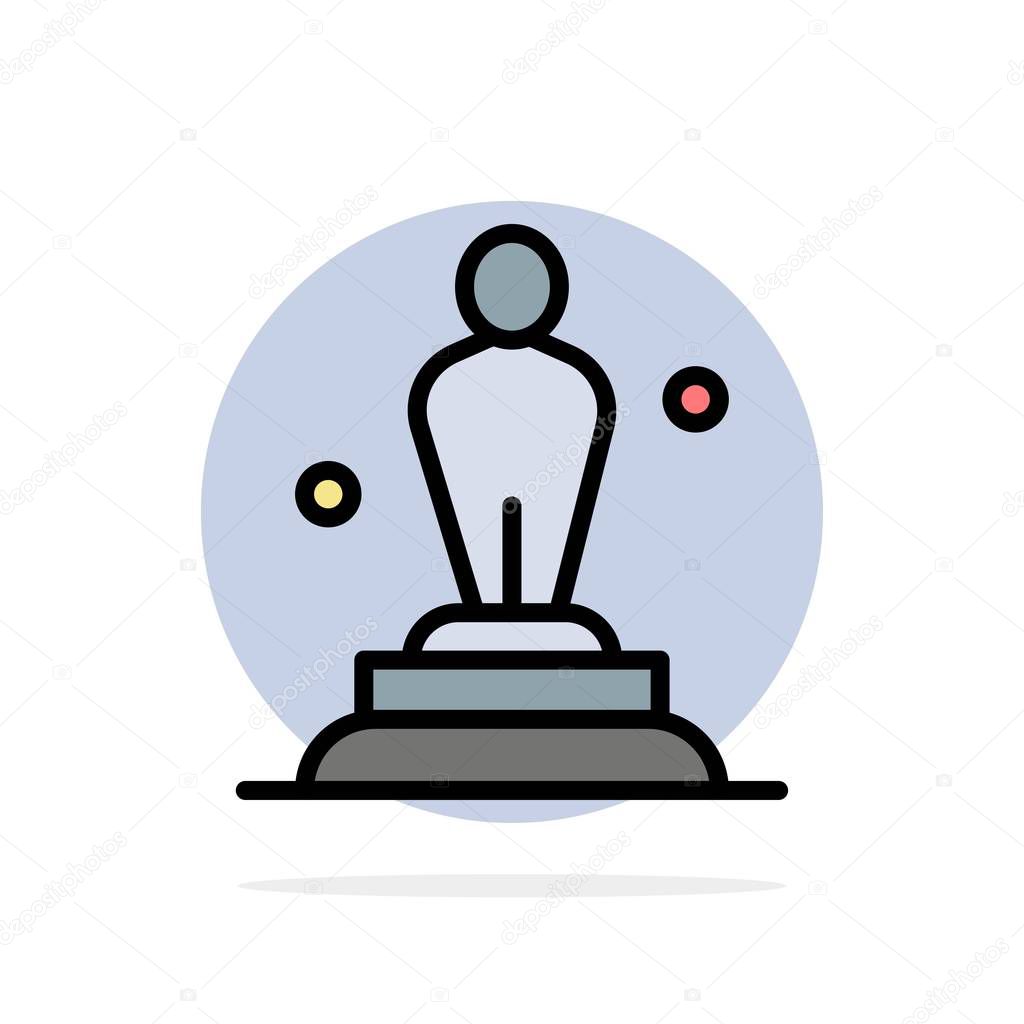 Academy, Award, Oscar, Statue, Trophy Abstract Circle Background