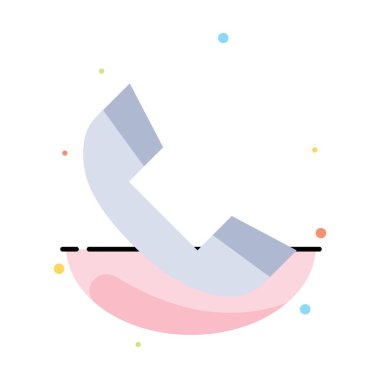 Arama, Telefon, Zil, Telefon Soyut Düz Renk Simgesi Şablonu