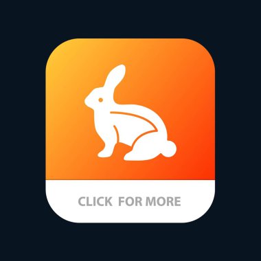 Bunny, Paskalya, Paskalya Bunny, Tavşan Mobil Uygulama Düğmesi. Android a