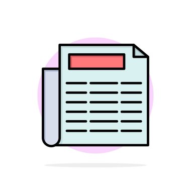 Haber, Kağıt, Belge Soyut Daire Arka Plan Düz renk Simgesi