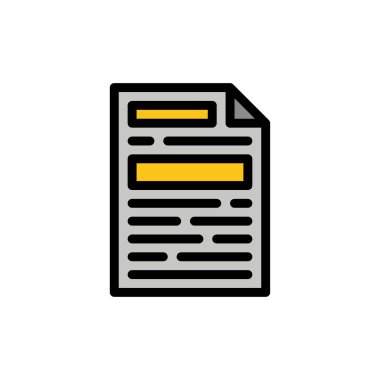 Dosya, Belge, Tasarım Düz Renk Simgesi. Vektör simgesi gösterge sıcaklığı