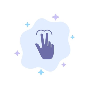 Hareketler, El, Mobil, Dokunmatik, Soyut Bulut B'de Sekme Mavi Sonu