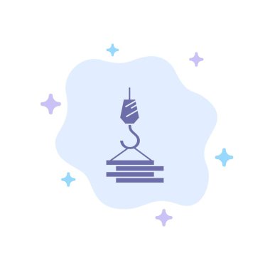 Vinç, Bina, İnşaat, Liman, Abstrac Hook Mavi Simge