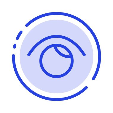 Göz, Görünüm, İzle, Twitter Mavi Noktalı Çizgi Simgesi