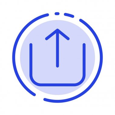 Instagram, yukarı, yükleme Mavi noktalı çizgi çizgi simgesi