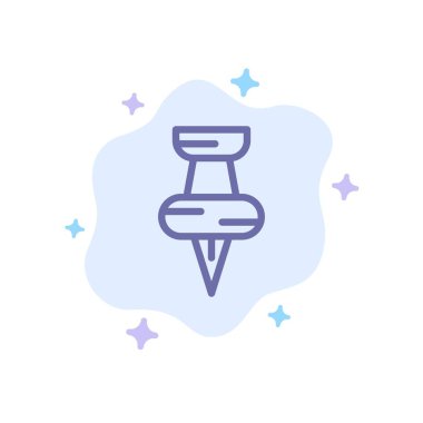 Soyut Bulut Arka Planında Eğitim, Pin, Marker Mavi Simge