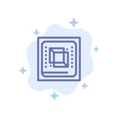 Chip, Bilgisayar, Cpu, Donanım, İşlemci Mavi Simge Soyut C