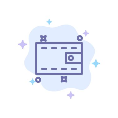 Soyut Bulut Arka Planda Cüzdan, Para, Nakit Mavi Simge